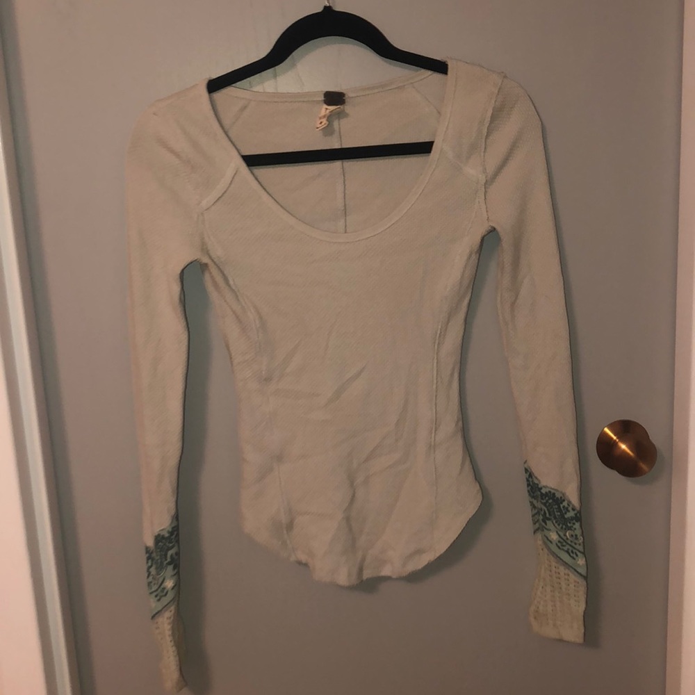 free people light blue thermal